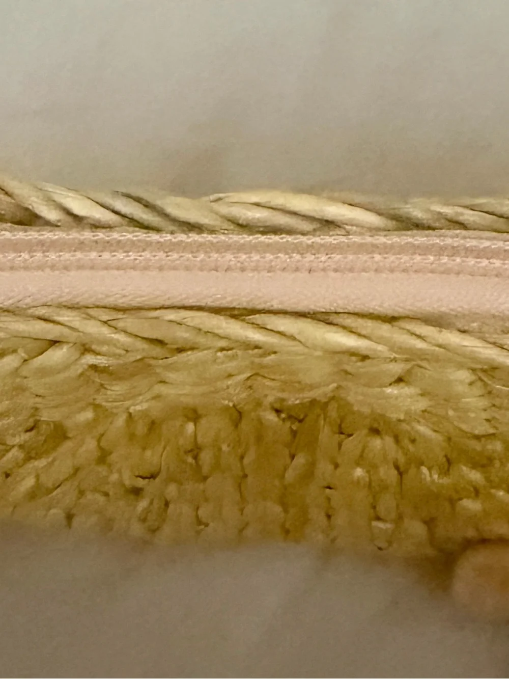 Handwoven Half-Moon Clutch in Natural Cream